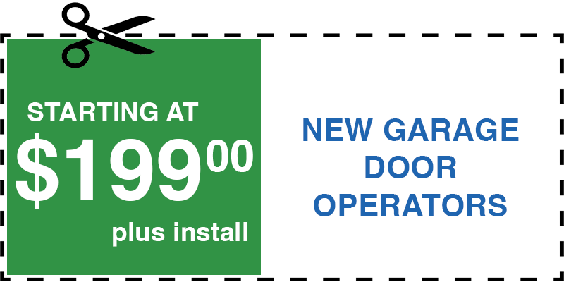 199 new garage door operators Jericho