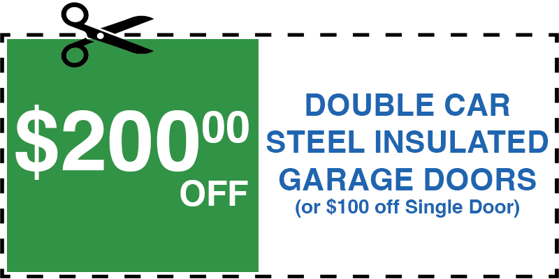 200 off garage door repair Jericho